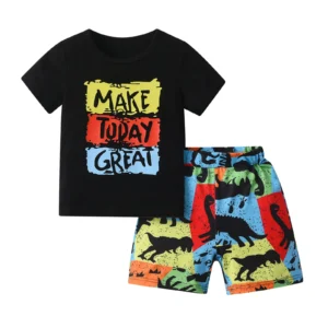 Toddler Boy Letter Print Shirt & Shorts Set