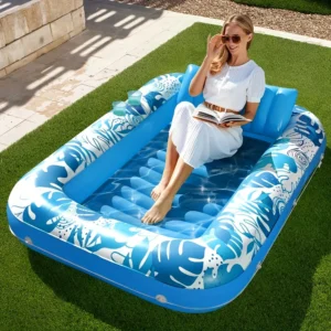 4-in-1 Inflatable Tanning Pool Float
