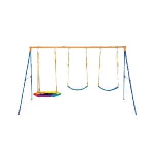 Outdoor Swing Set with Saucer Swing