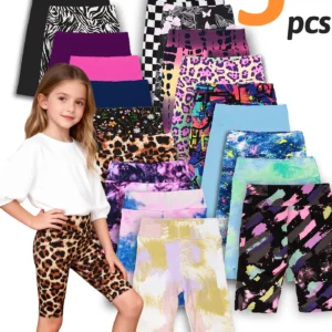 5-Pack Girls Biker Shorts